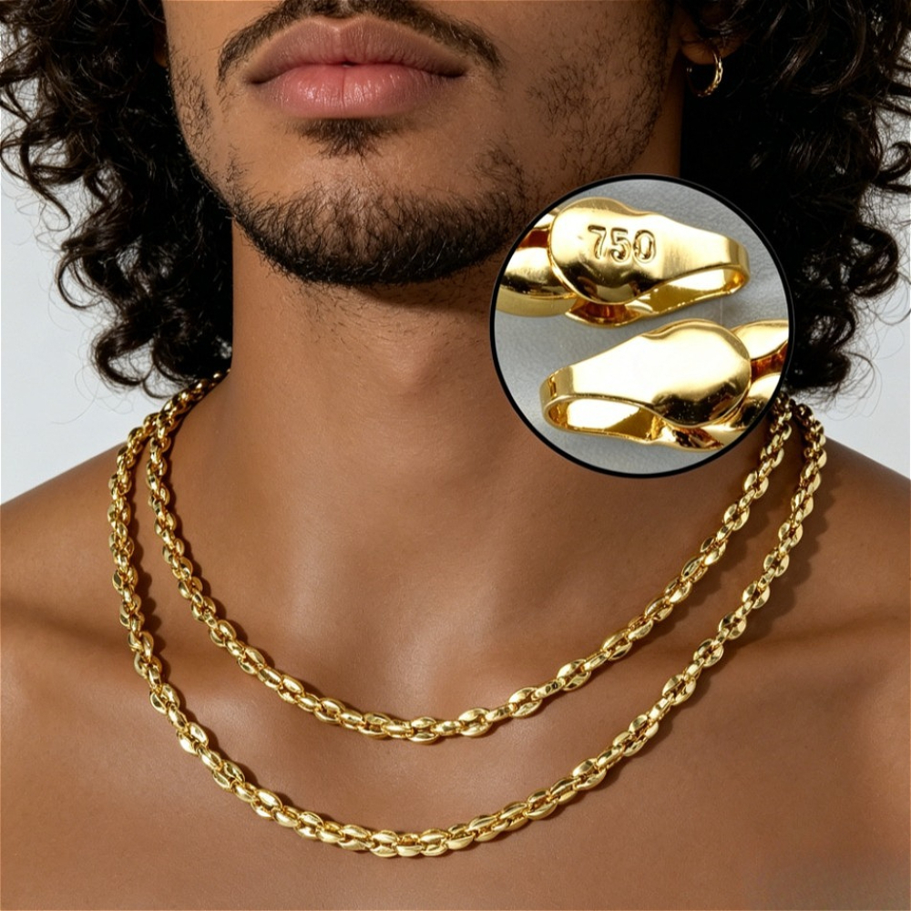 Nickel-Free Copper Golden Necklace, Versatile Design